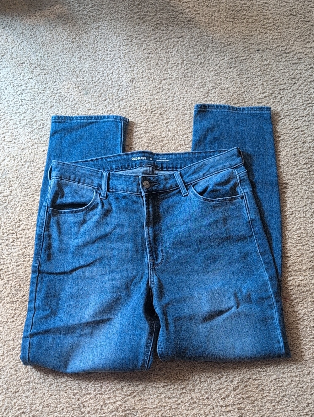 Old Navy Blue High Rise Wow Straight Jeans for Women Size 12